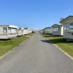 Row of static caravans